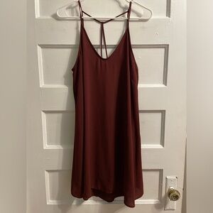 Maroon Lush Slip Dress